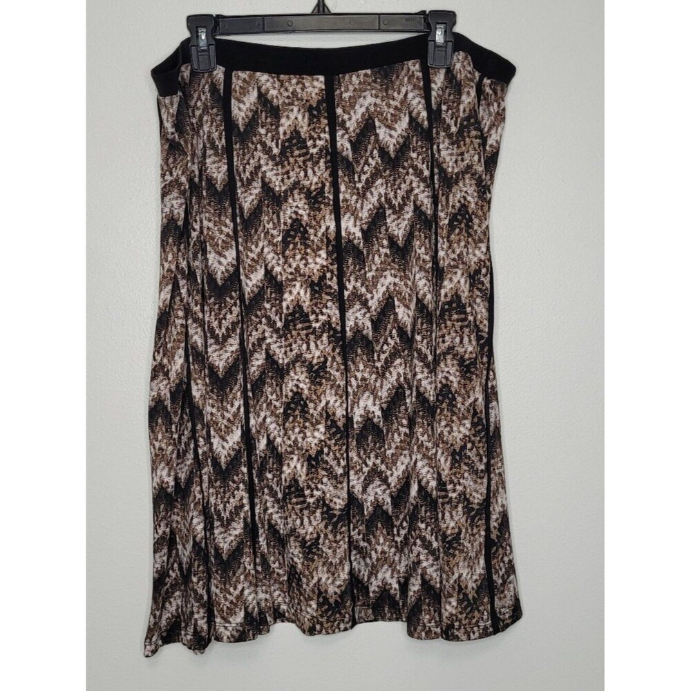NYCC brown black dark boho pull on elastic waist grunge a line skirt size 2x